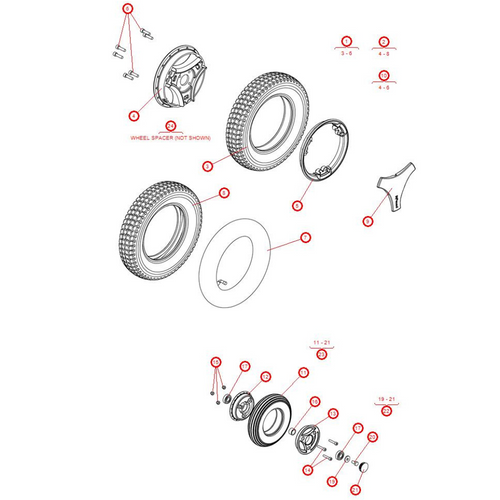 Wheels and Casters Tri-Spoke